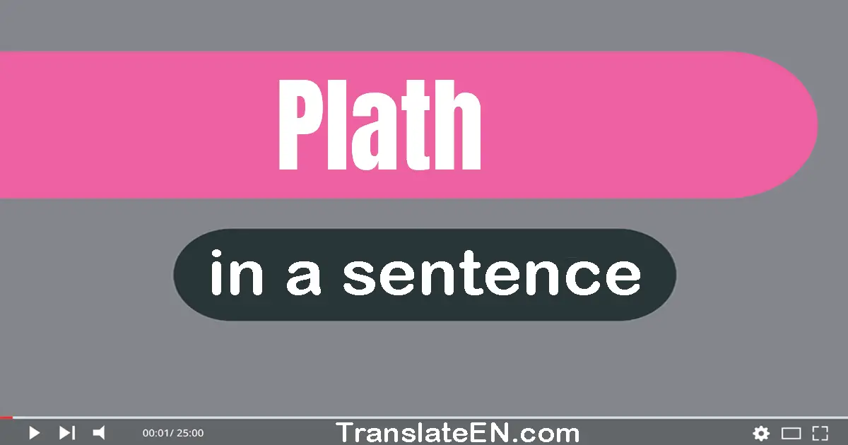 Use "plath" in a sentence | "plath" sentence examples