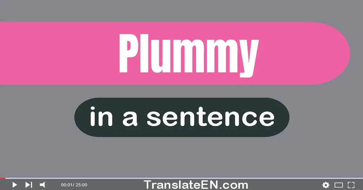 Plummy in a sentence