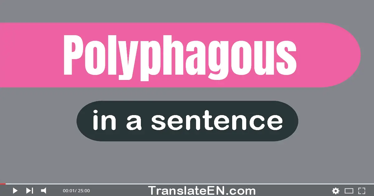 Use "polyphagous" in a sentence | "polyphagous" sentence examples