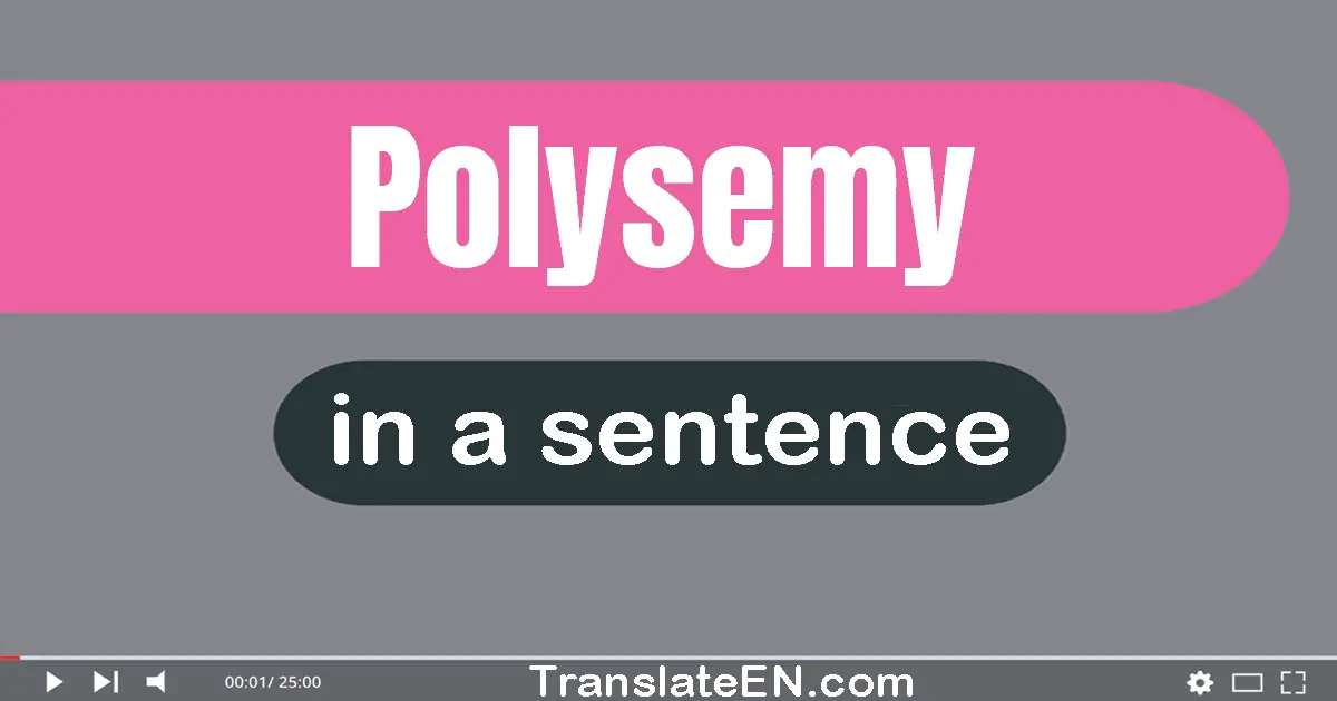Use "polysemy" in a sentence | "polysemy" sentence examples