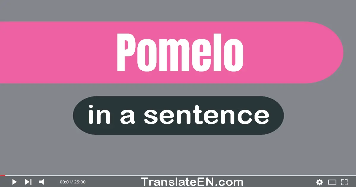 Use "pomelo" in a sentence | "pomelo" sentence examples