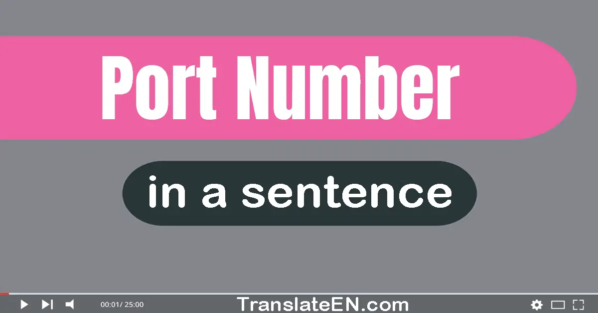 Port Number in a sentence