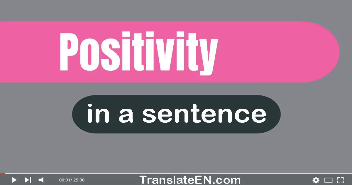 Positivity in a sentence