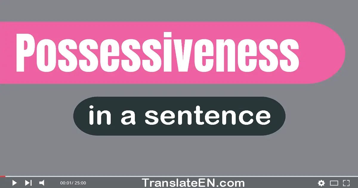 Possessiveness in a sentence