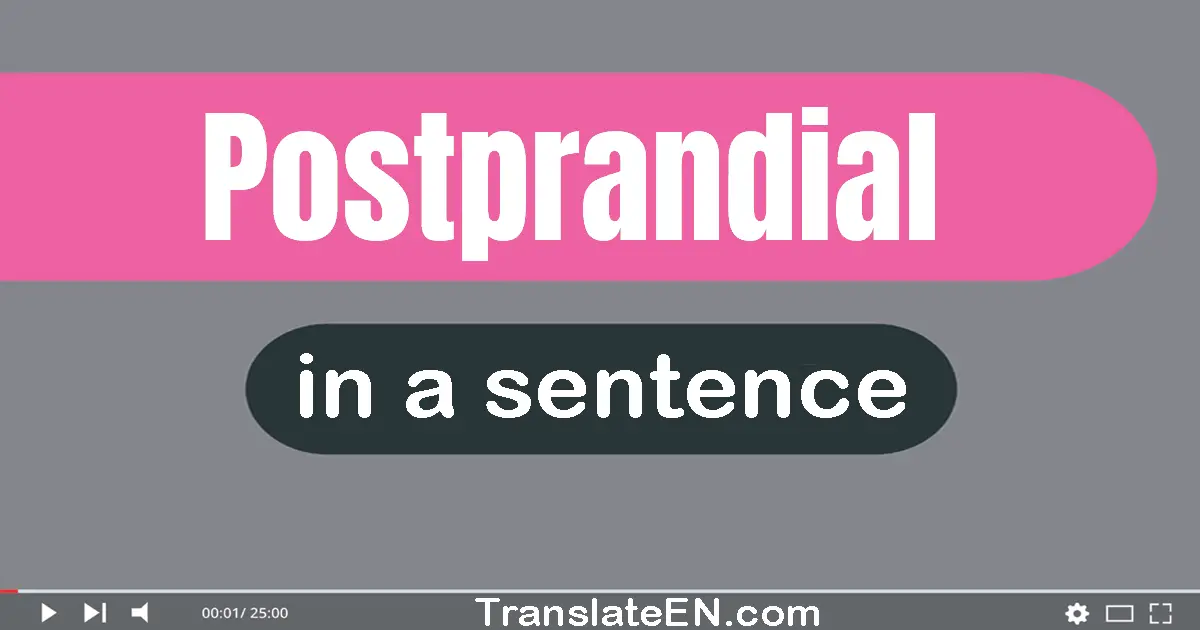 Postprandial in a sentence