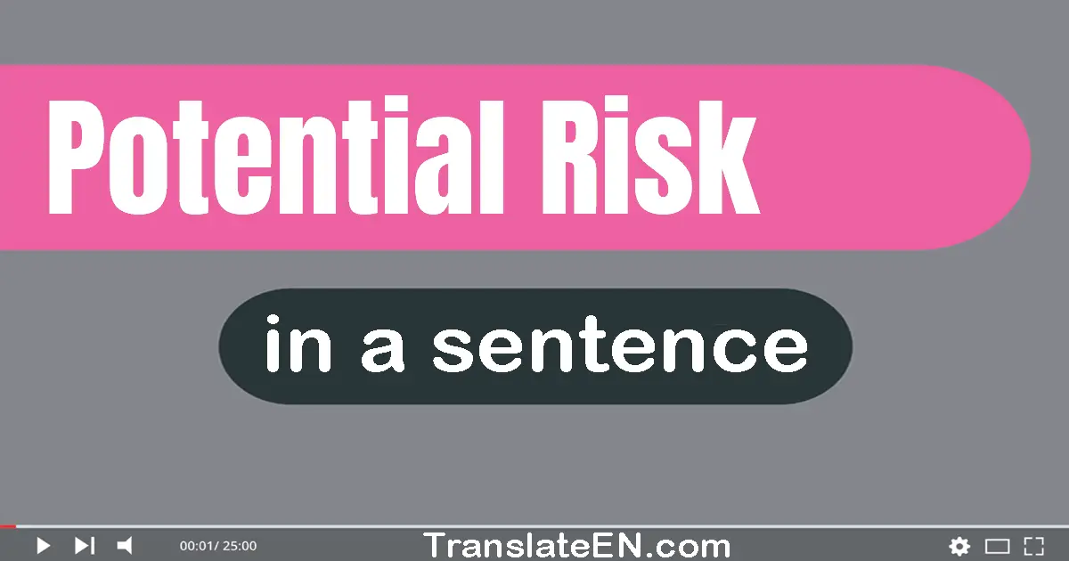 Potential Risk in a sentence