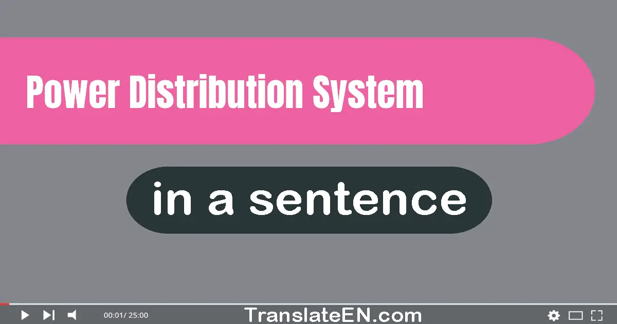 Power Distribution System in a sentence