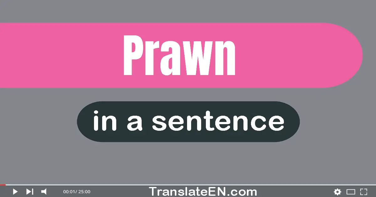 Prawn in a sentence