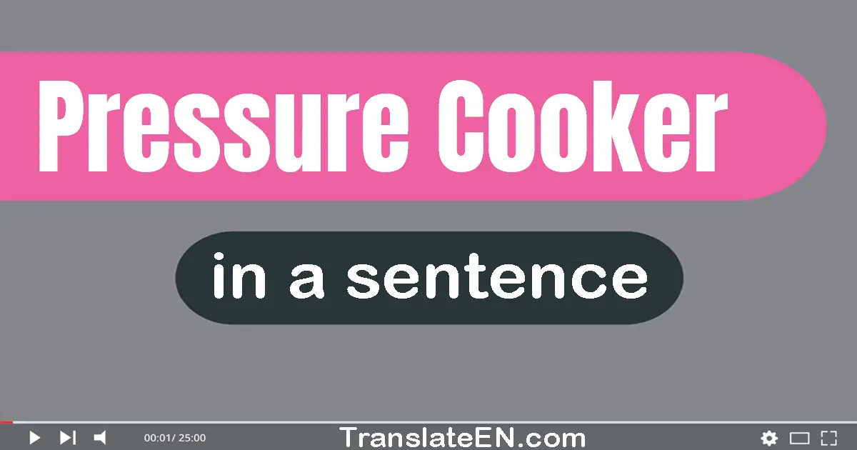 Pressure Cooker in a sentence