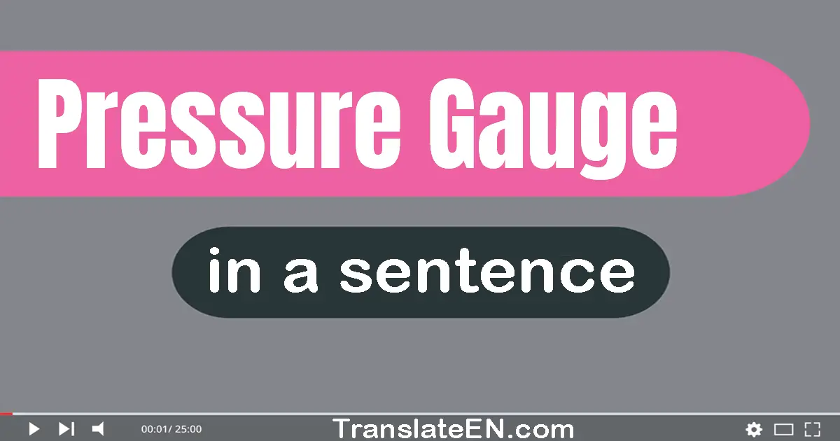 Pressure Gauge in a sentence