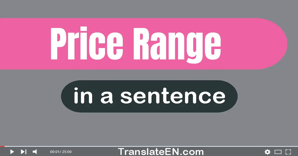 Price Range in a sentence