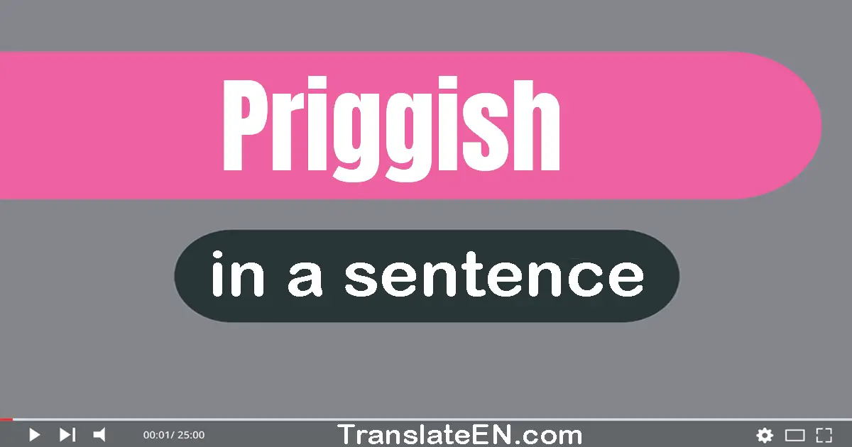 Priggish in a sentence