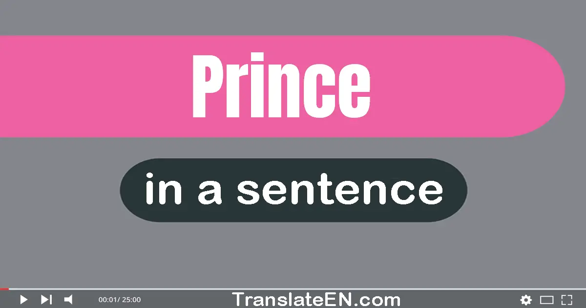 Use "prince" in a sentence | "prince" sentence examples