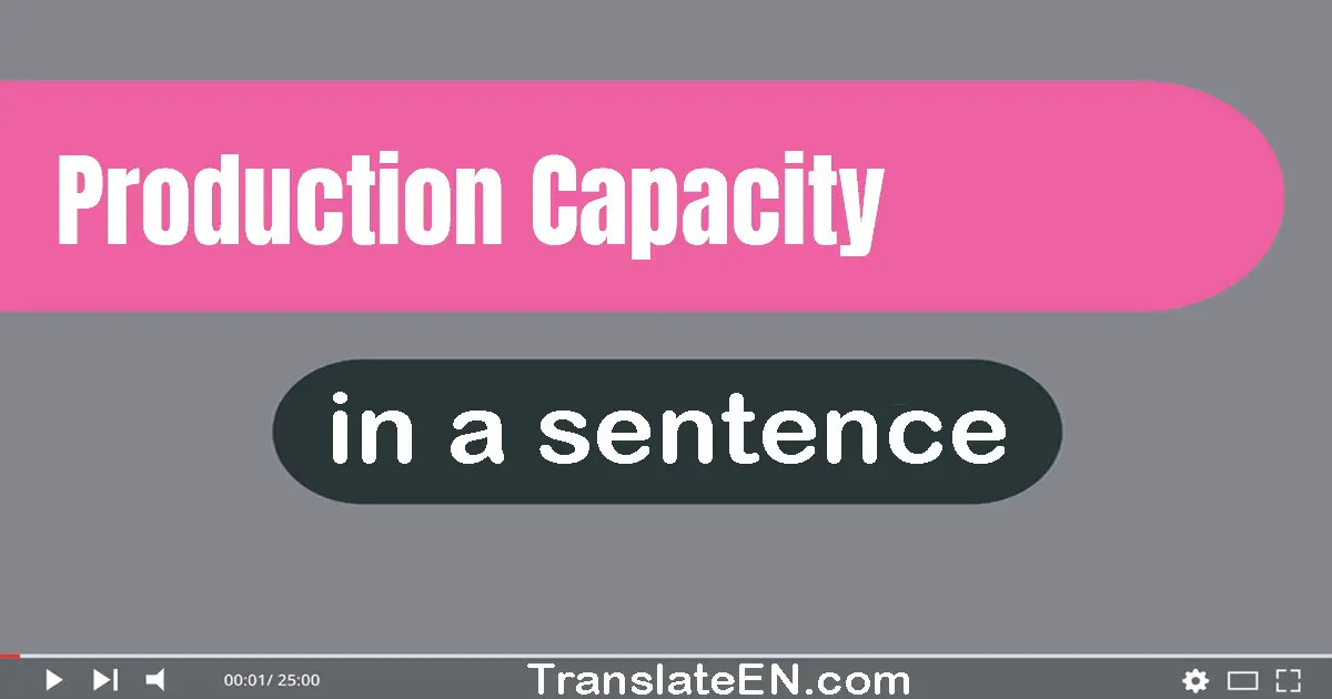 Production Capacity in a sentence