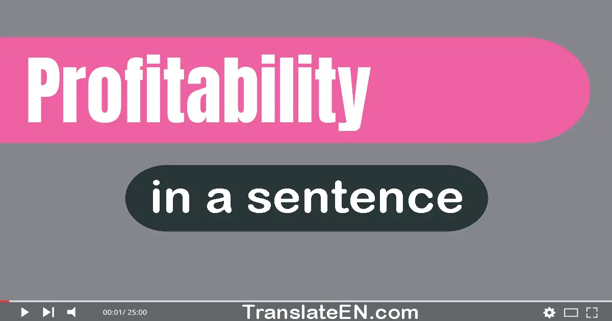 Profitability in a sentence