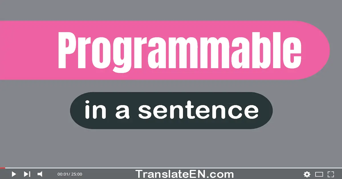 Programmable in a sentence