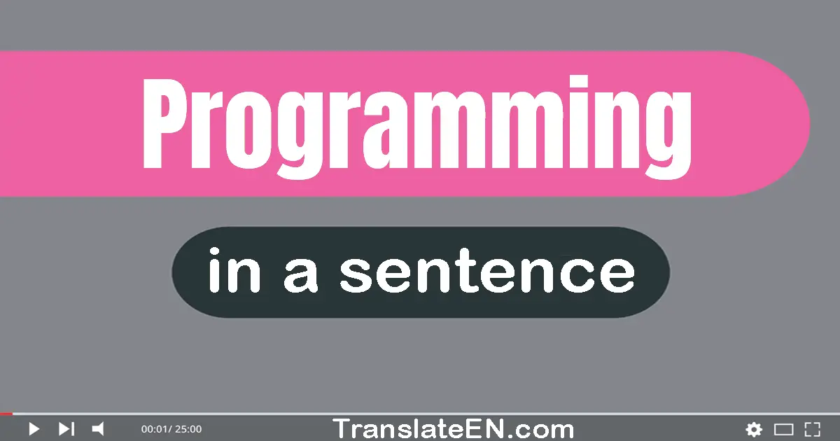 Programming in a sentence