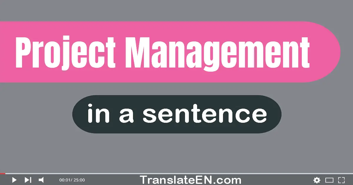 Project Management in a sentence