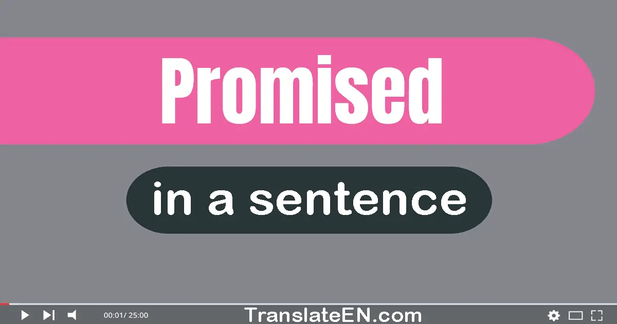 Promised in a sentence