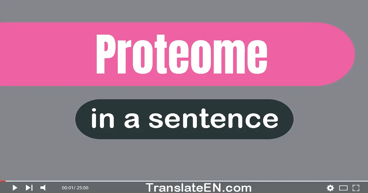 Proteome in a sentence