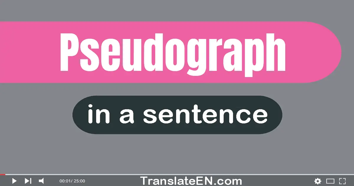 Pseudograph in a sentence