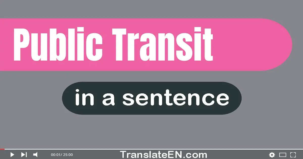 Public Transit in a sentence