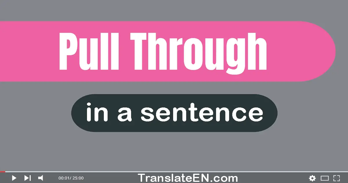 Use "pull through" in a sentence | "pull through" sentence examples