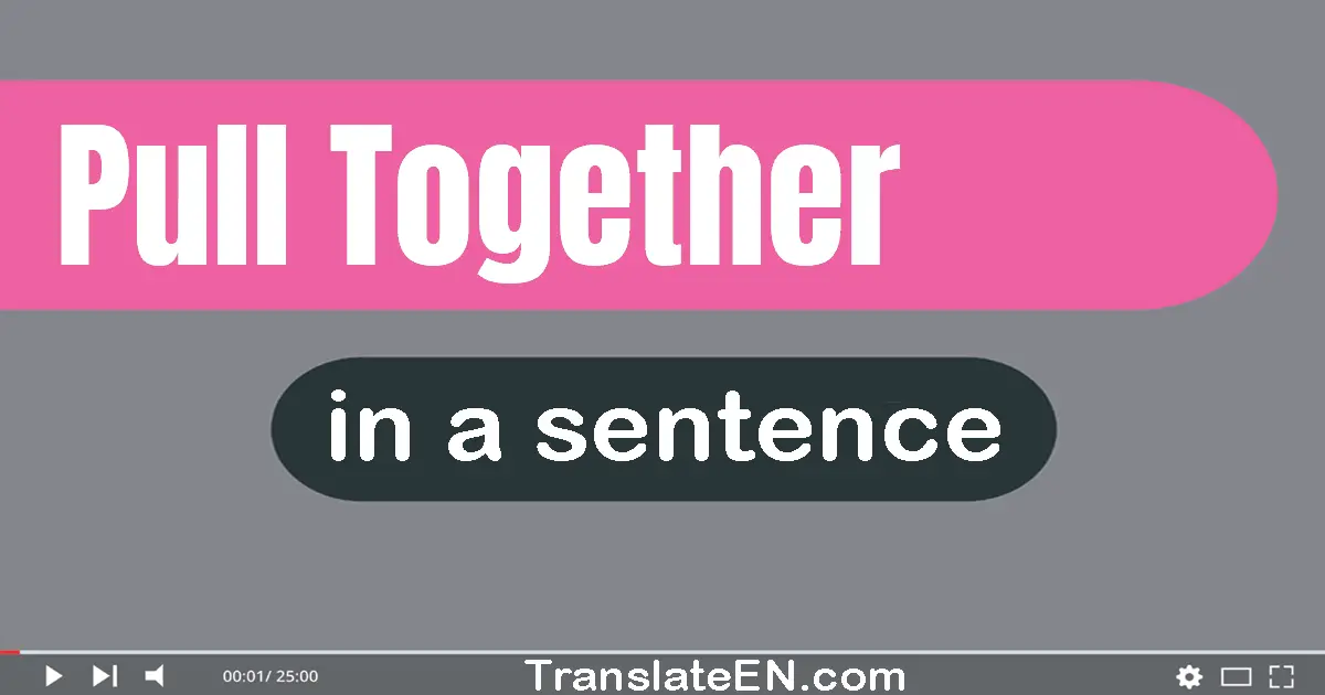 Use "pull together" in a sentence | "pull together" sentence examples