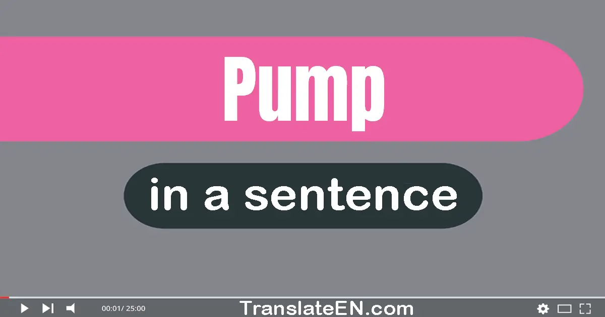 Pump in a sentence