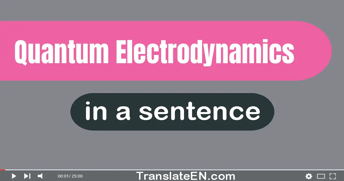 Quantum Electrodynamics in a sentence