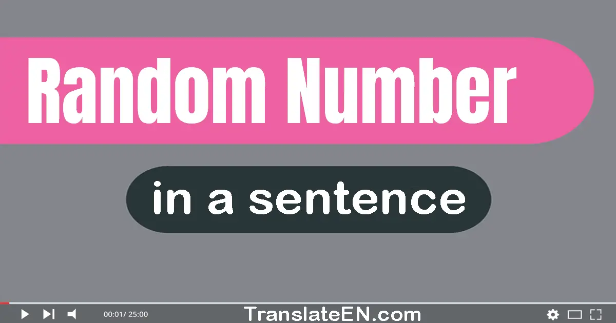 Random Number in a sentence