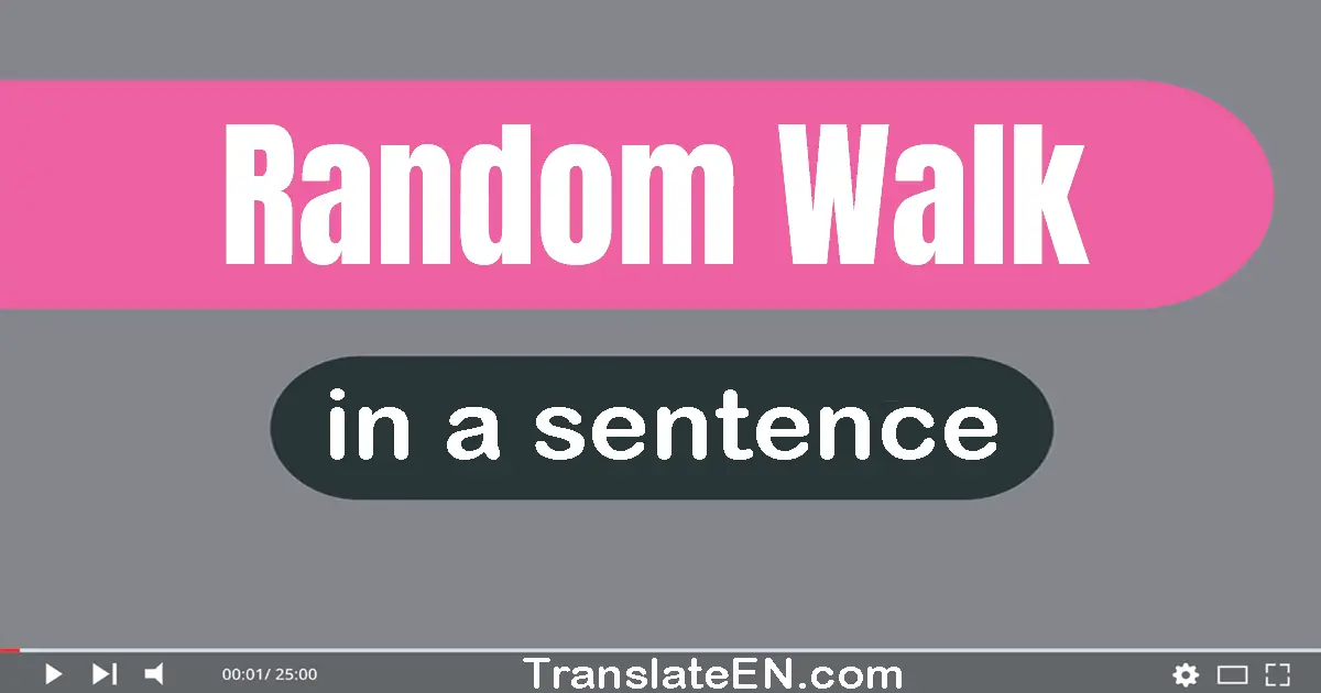Use "random walk" in a sentence | "random walk" sentence examples