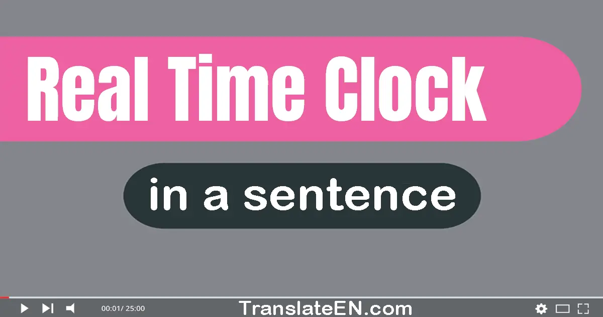 Use "real-time clock" in a sentence | "real-time clock" sentence examples