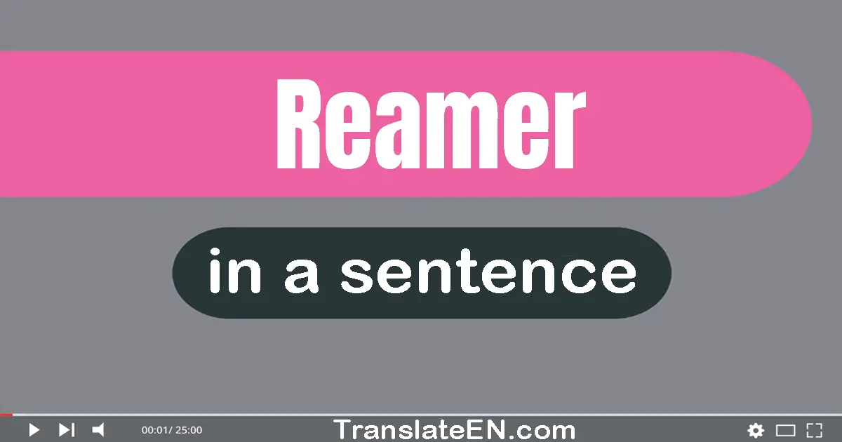 Reamer in a sentence