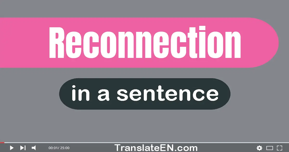 Reconnection in a sentence