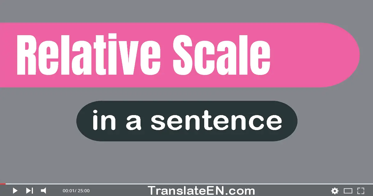 Use "relative scale" in a sentence | "relative scale" sentence examples