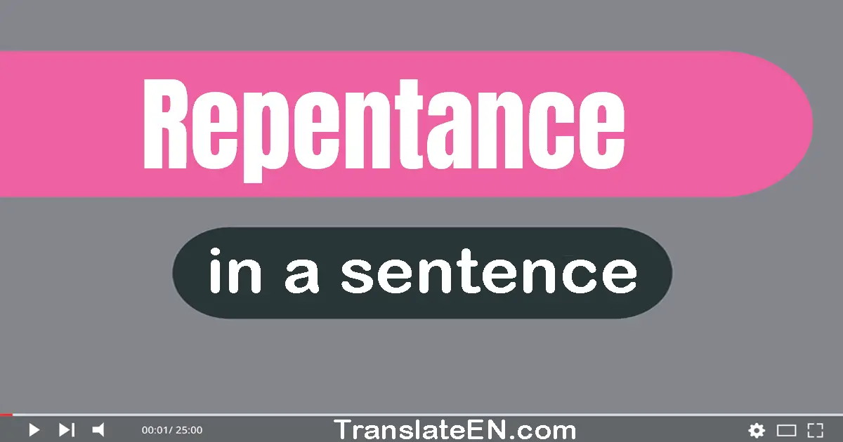 Repentance in a sentence