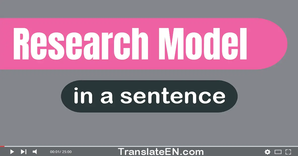 Research Model in a sentence