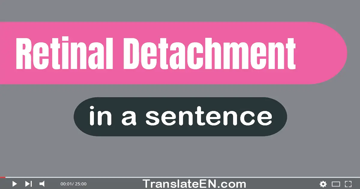 Retinal Detachment in a sentence