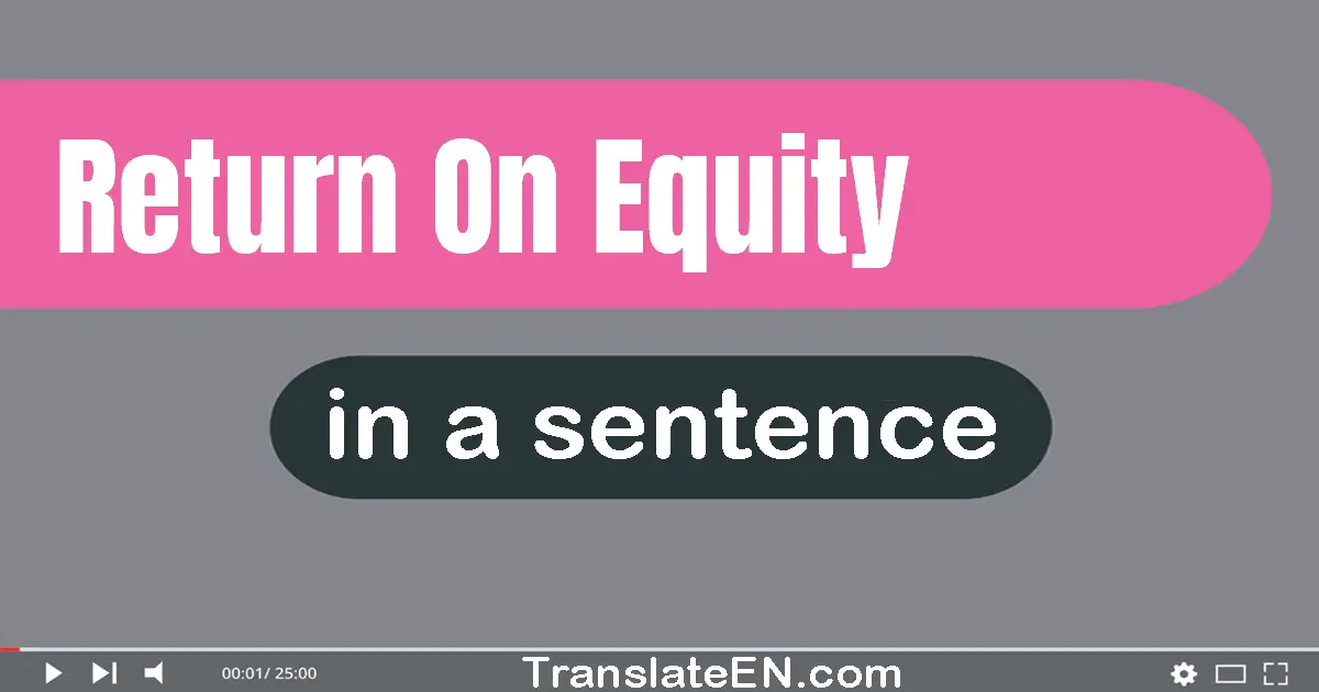 Return On Equity in a sentence