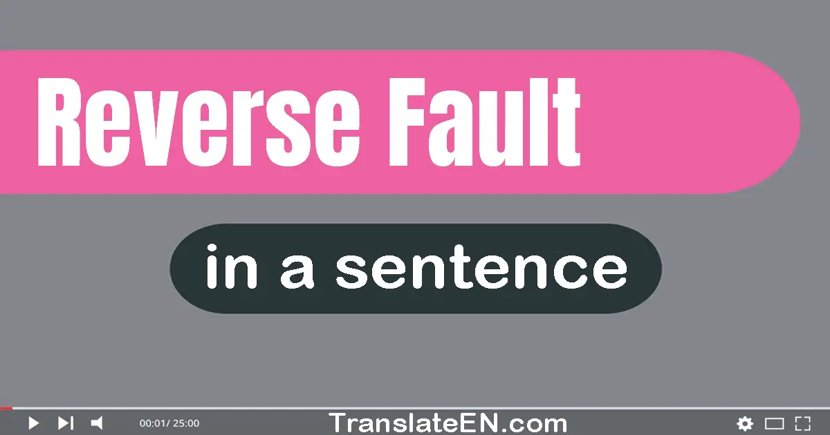 Reverse Fault in a sentence