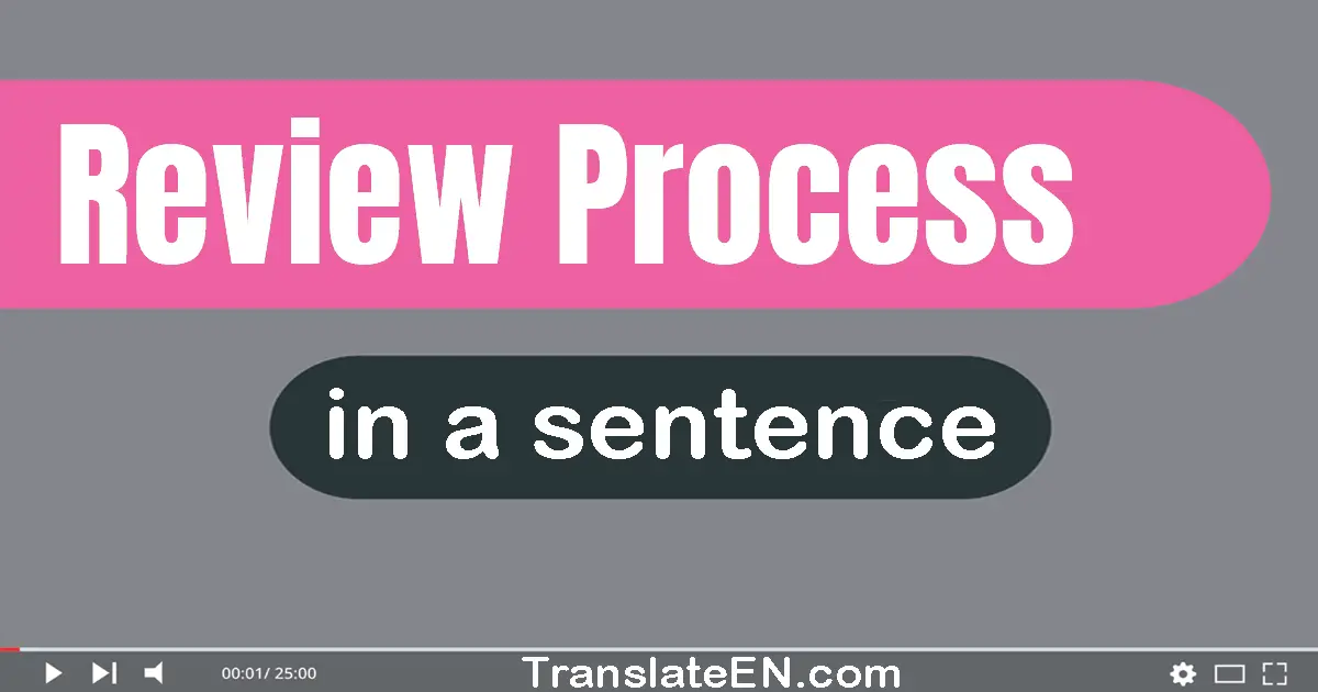 Review Process in a sentence