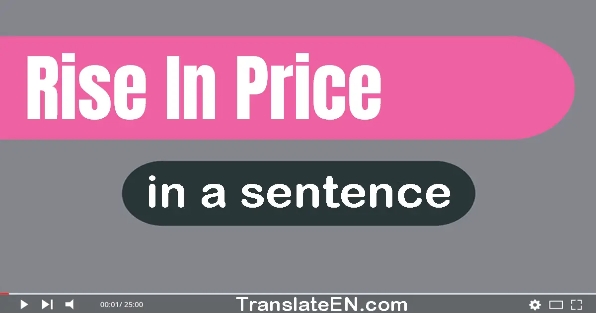 Rise In Price in a sentence