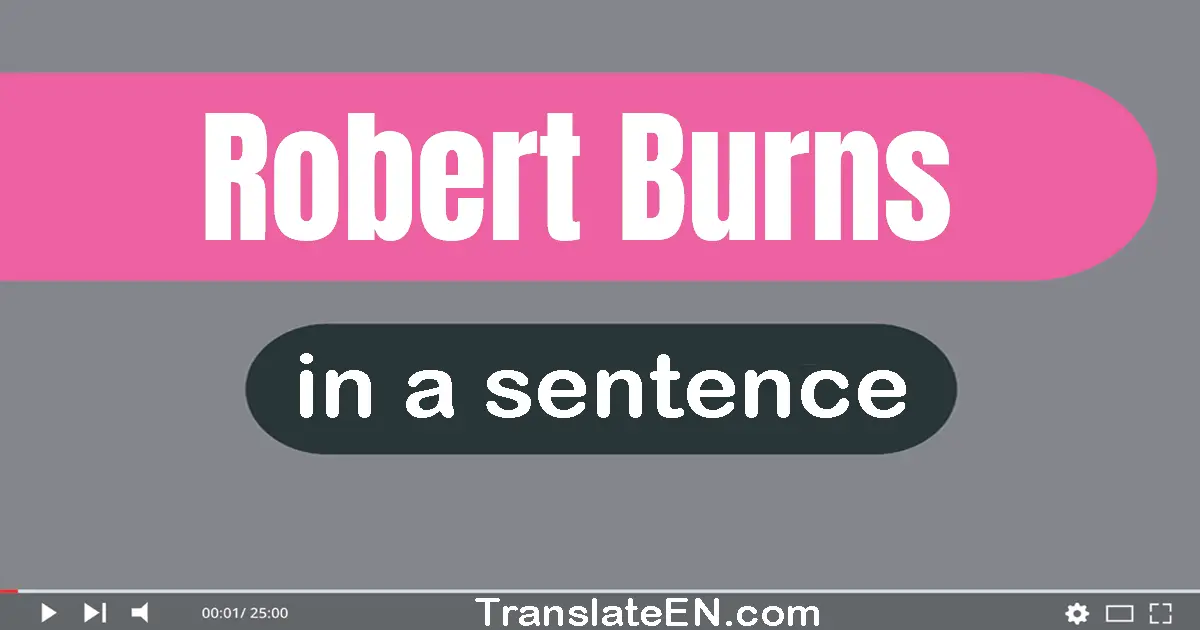 Robert Burns in a sentence