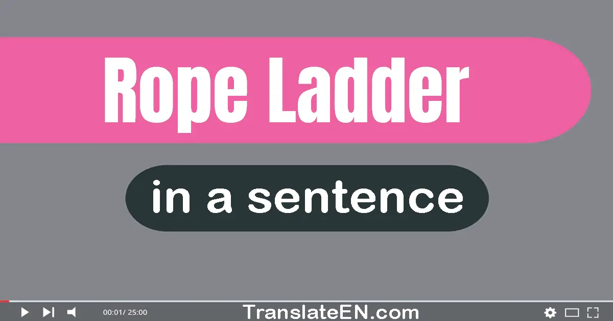 Rope Ladder in a sentence