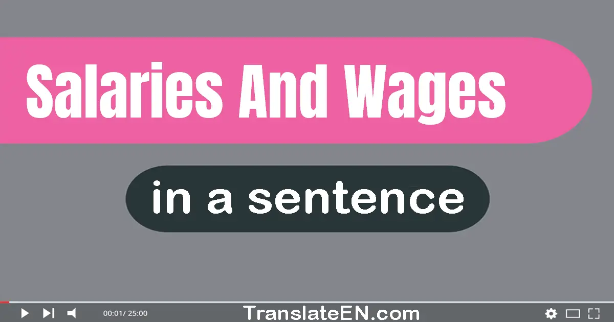 Salaries And Wages in a sentence