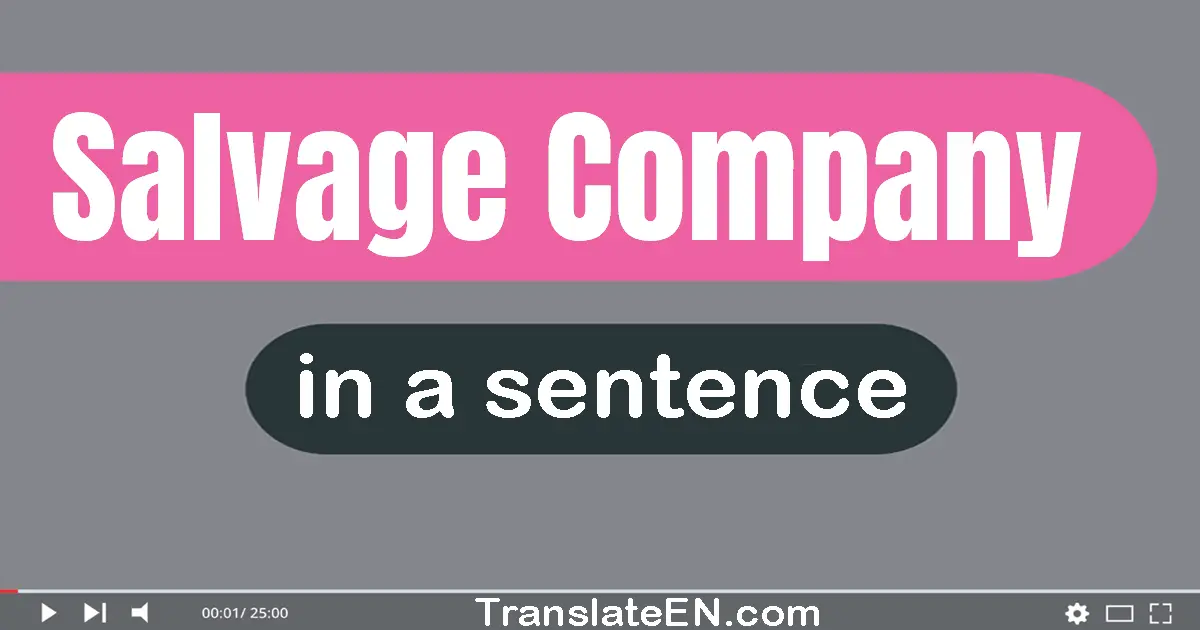 Salvage Company in a sentence