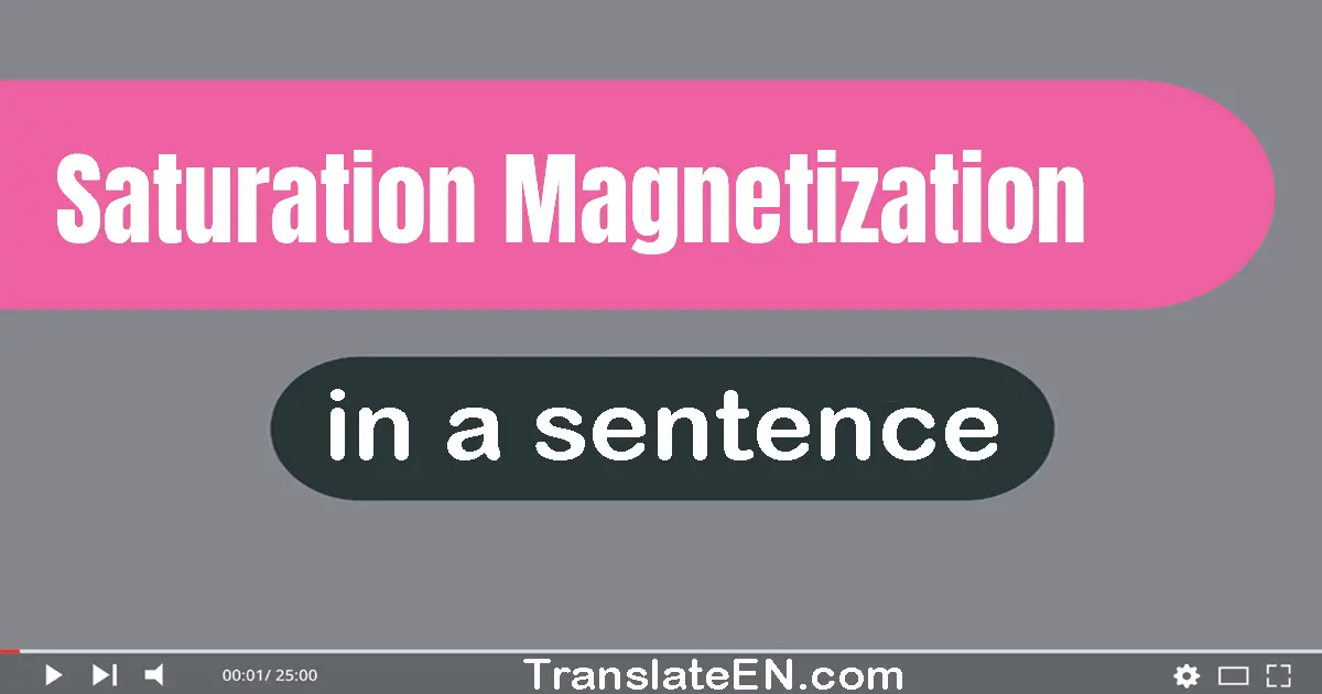 Saturation Magnetization in a sentence