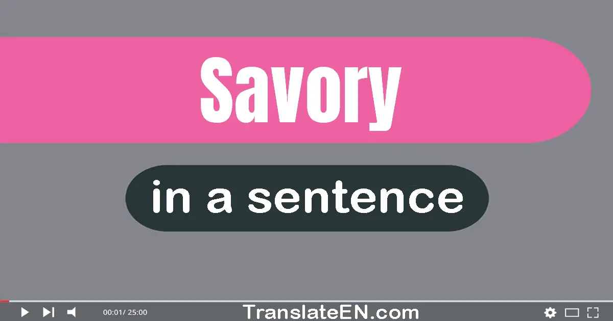 Savory in a sentence