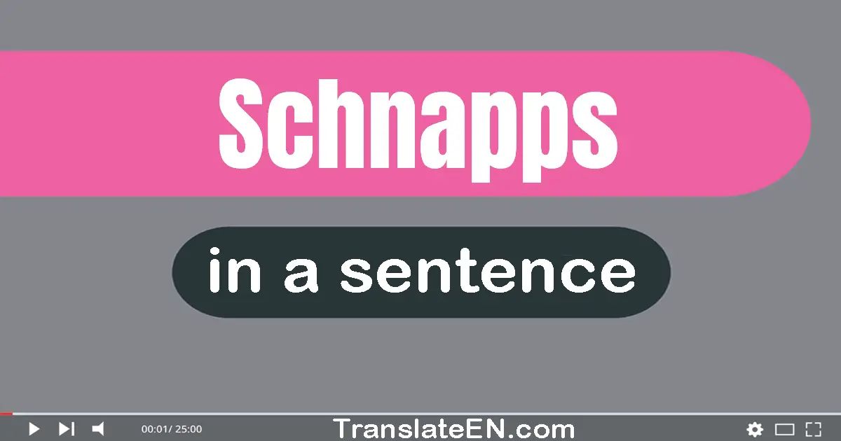 Schnapps in a sentence